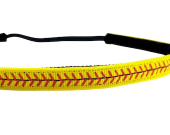Softball Headband: Non-Slip Velvet Sports Hairband, Handmade USA
