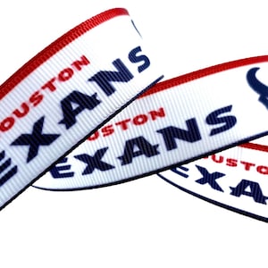 Houston Texans Ribbon: 7/8&quot; Grosgrain, 5 Yards