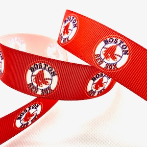 Red Sox Grosgrain Ribbon: 7/8" Width, 5 Yards