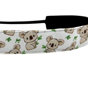 Koala headband. Nonslip sports headband. 7/8" width. Handmade in the USA.