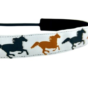 Horse headband. Nonslip sports headband. 7/8" width. Handmade in the USA.