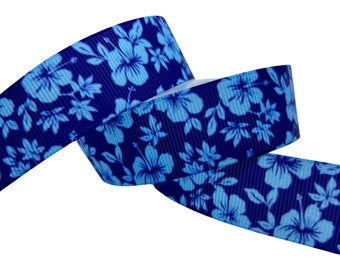 Hawaiian ribbon. 5 yards single sided grosgrain ribbon. Party decorations. 7/8"