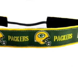 Packers headband. Nonslip sports headband. Handmade in the USA.