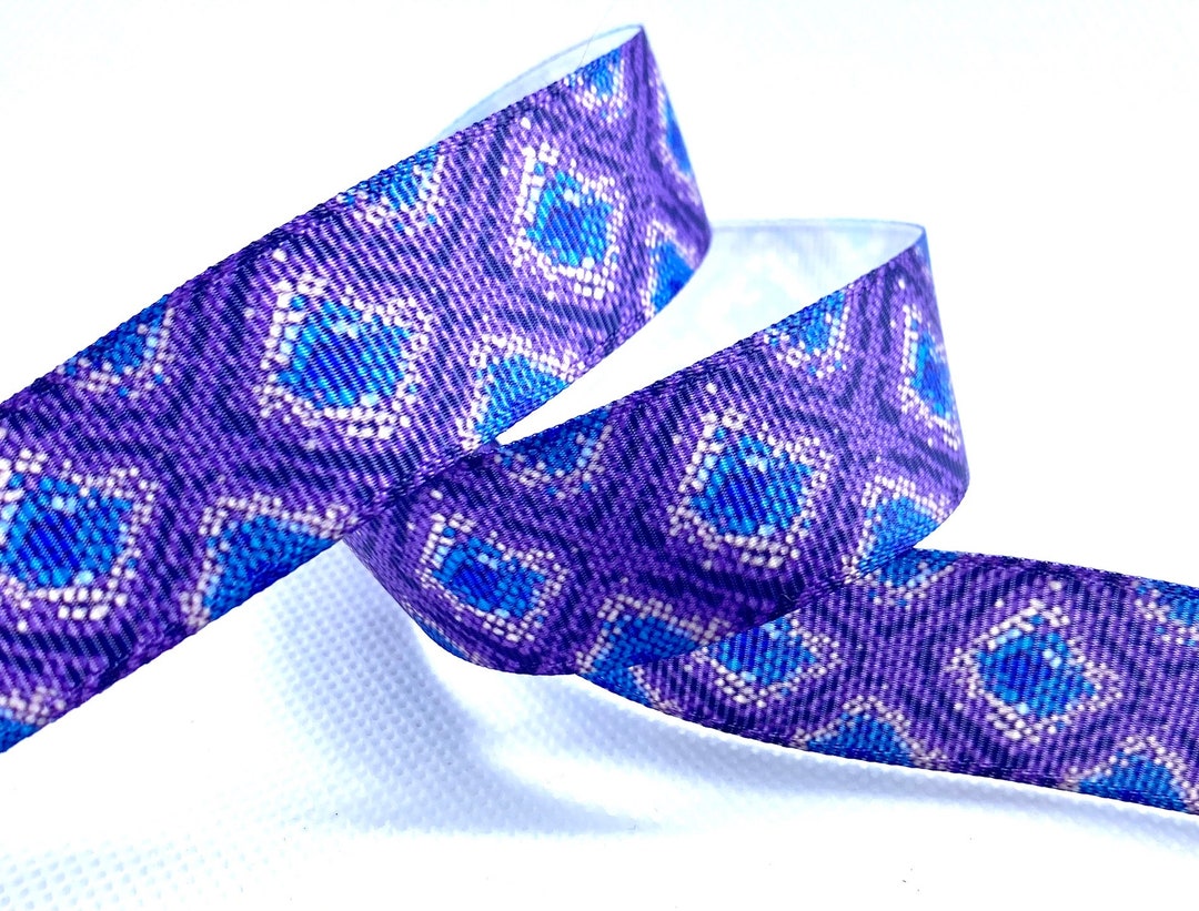 Rectangle Ribbon Purple Purple Ribbon. 5 Yards of 7/8