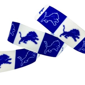 Lions Ribbon. 5 yards single sided grosgrain ribbon. 7/8" width. Made in USA.