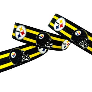 Steelers Grosgrain Ribbon: 7/8&quot; Width, 5 Yards