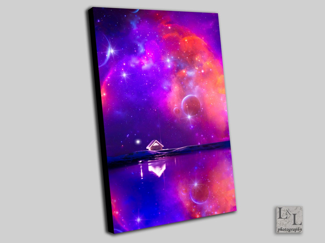 Cosmic Landscape Art Print: Space Fantasy Galaxy Wall Decor - Etsy