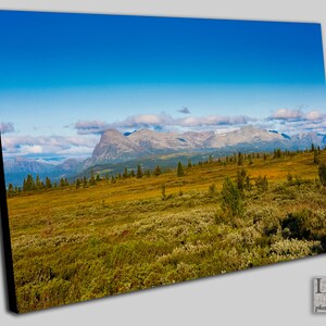 Norwegian Mountain Range with Skogshorn, Photography Landscape Print/Canvas/Acrylic/Metal Vivid Color, Livingroom, Bedrom, Wall Art, Poster