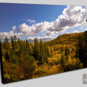 Herbst Farben in den Bergen, Fotografie Landschaft Druck/Leinwand/Acryl/Metall Lebendige Farbe, Wohnzimmer, Schlafzimmer, Wand Kunst, Poster