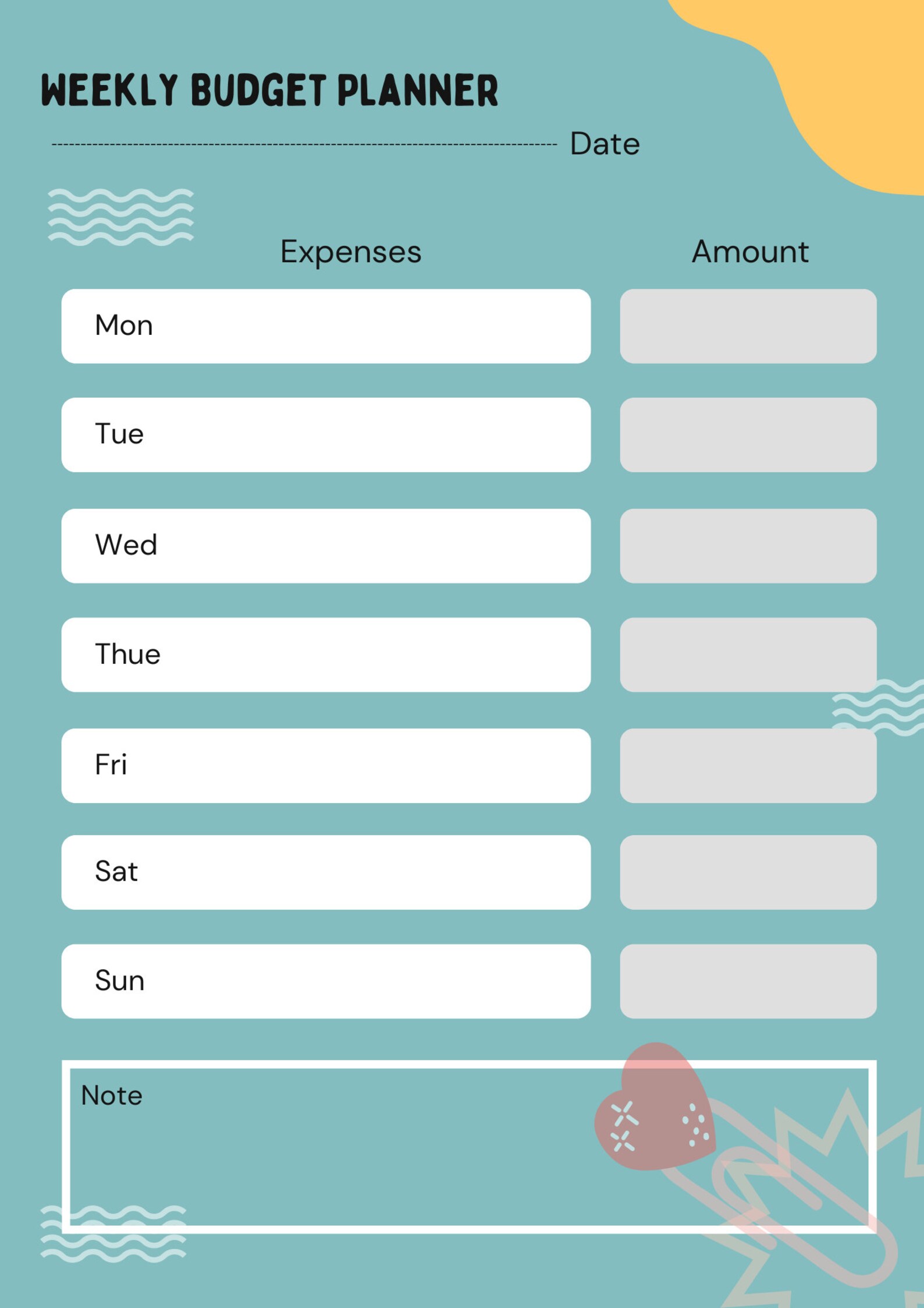 weekly-budget-printable-weekly-budget-planner-printable-etsy