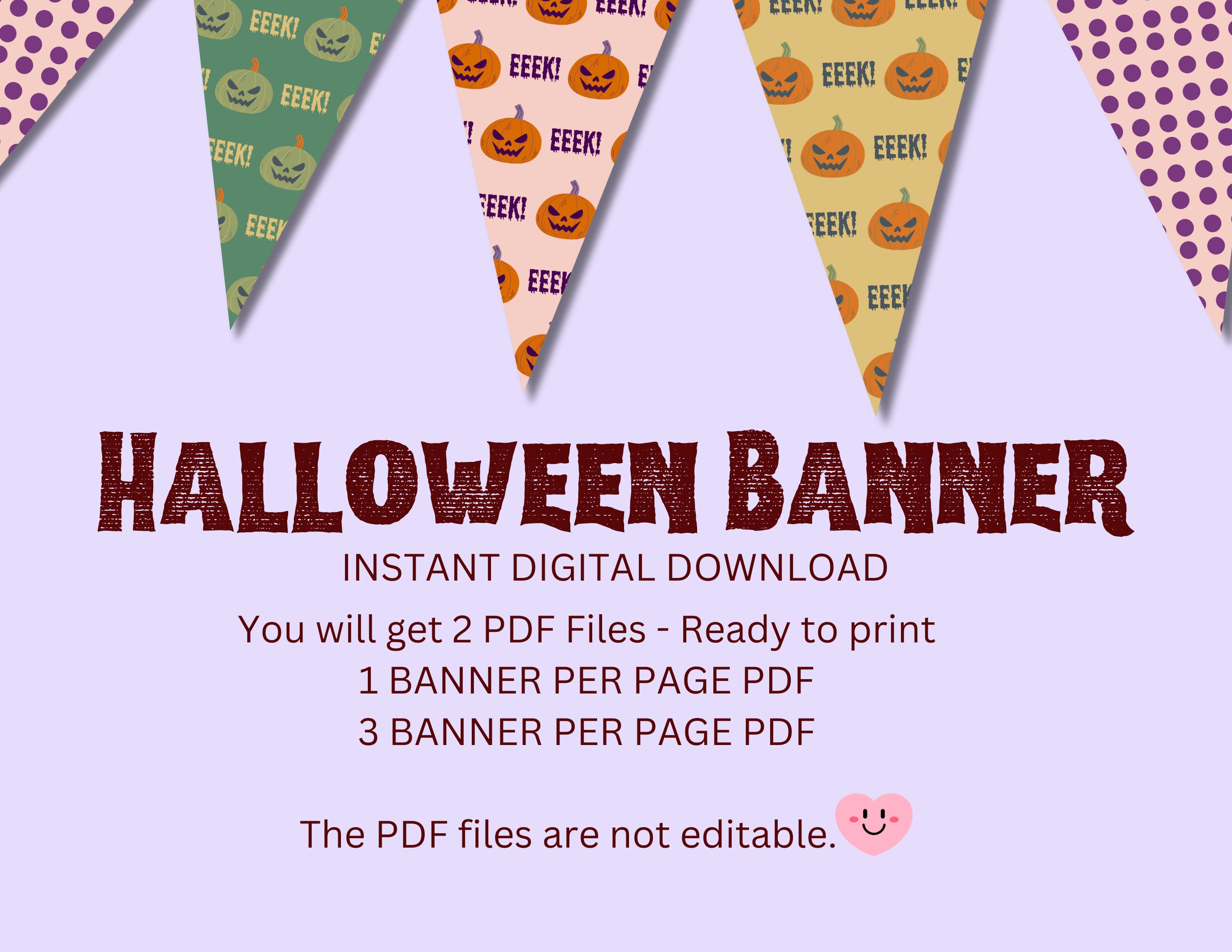 Halloween Printable Banner Pumpkin Banner DIY Halloween - Etsy