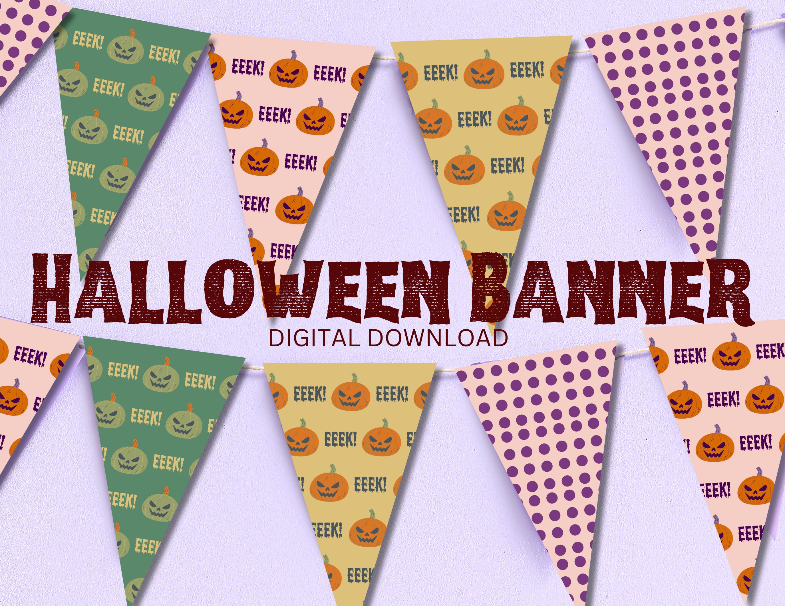 Halloween Printable Banner Pumpkin Banner DIY Halloween - Etsy