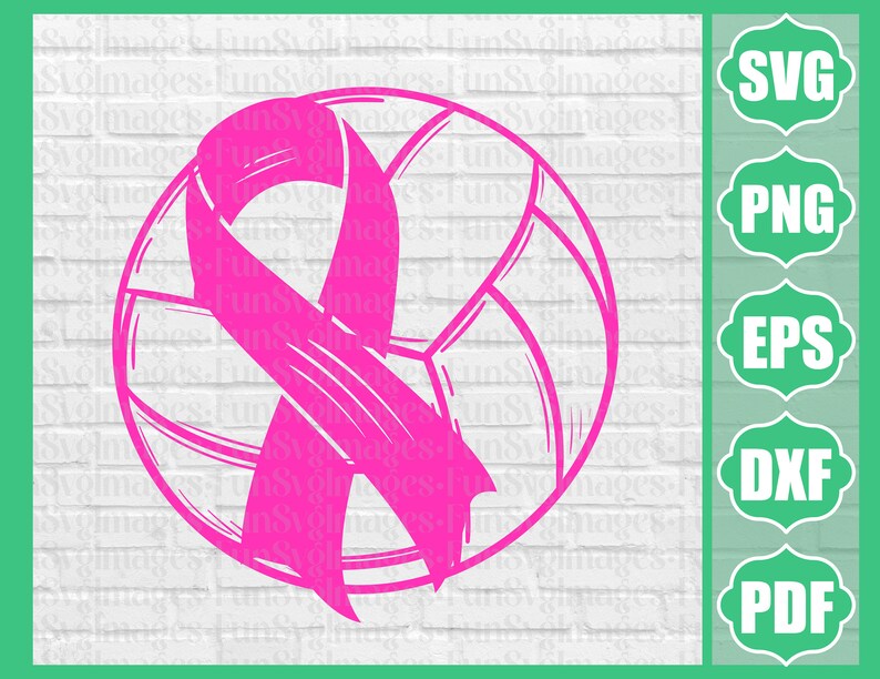 Breast Cancer Volleyball Svg Fight Cancer Svg Tackle Cancer Pink