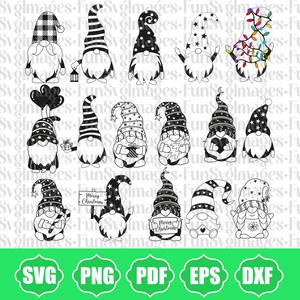 Christmas Gnome Bundle svg,png,pdf Christmas Doodle, Gnomes Merry Christmas svg, Gnomies svg Cut File for cricut