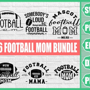 Football Mom SVG Bundle: Team Shirt Designs (Digital Download)