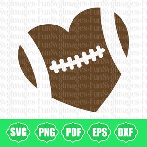 Football Heart SVG, Football Heart SVG, Football Svg,Football Shirt Designs, Svg Files, Cricut SVG, Silhouette Svg, Cutting Files