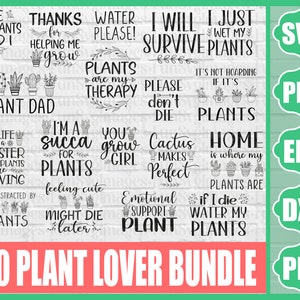 Plant Lover SVG Bundle, Plant svg, Plant Quotes Svg, houseplant svg, Plant Mom Svg, funny plant quote, garden quote svg,crazy plant lady svg