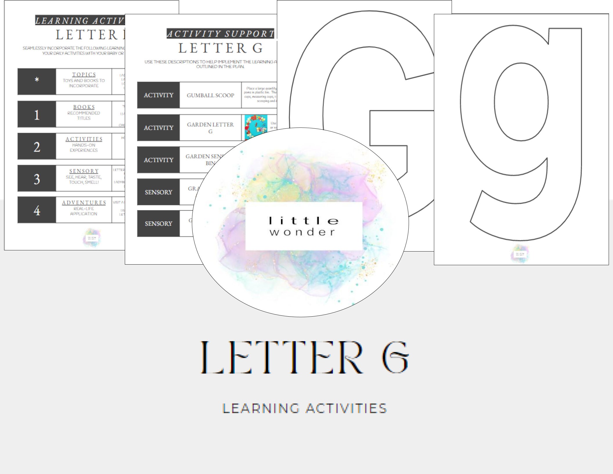 Letter of the Week G- Toddler Learning Activities- Digital Download ...