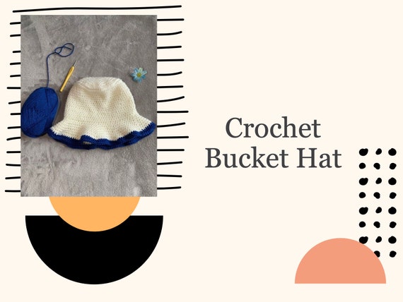 Two-tone Crochet Bucket Hat Pattern - Easy Y2K Style  display picture 2
