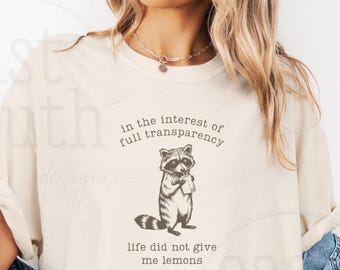 Pessimist Raccoon T-shirt: Brutally Honest Comfort Colors Tee