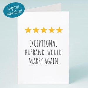 Cartão de aniversário do marido para download, cartão de aniversário engraçado para ele para impressão, cartão de aniversário digital para impressão em casa para download, casaria novamente
