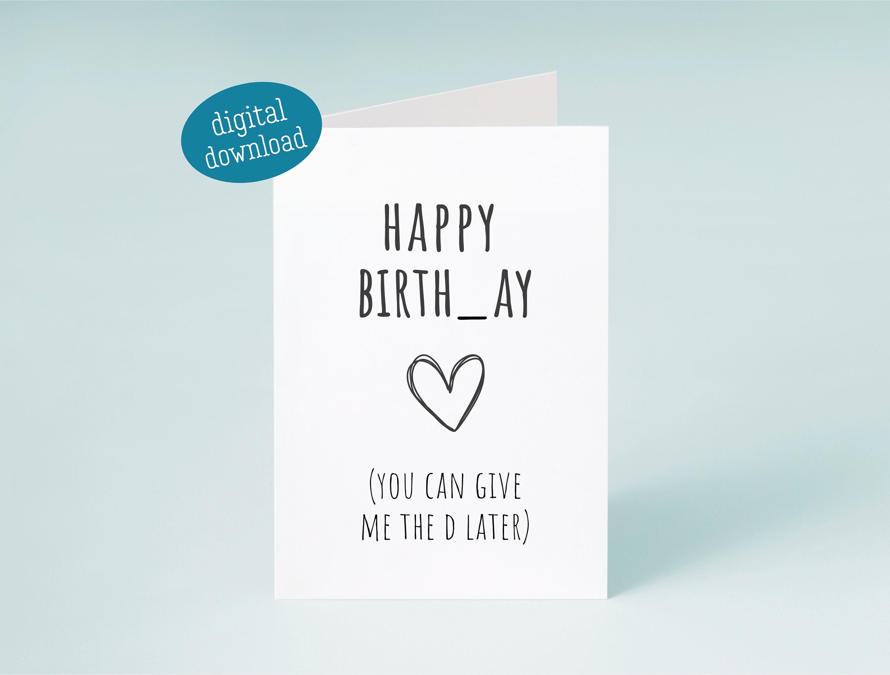 Carte d'anniversaire imprimable pour mari, petit ami, téléchargement de carte d'anniversaire drôle, carte d'anniversaire téléchargeable, impression de carte d'anniversaire drôle à la maison numérique
