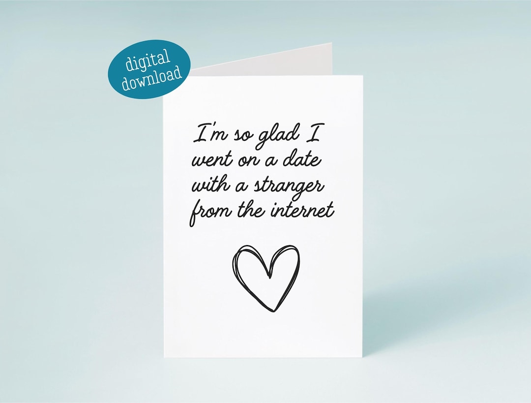 Cute Printable Card for Husband Wife Boyfriend Girlfriend, Last Minute ...