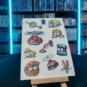 Mega Man Robot Enemies #01 Cut Sticket Sheet