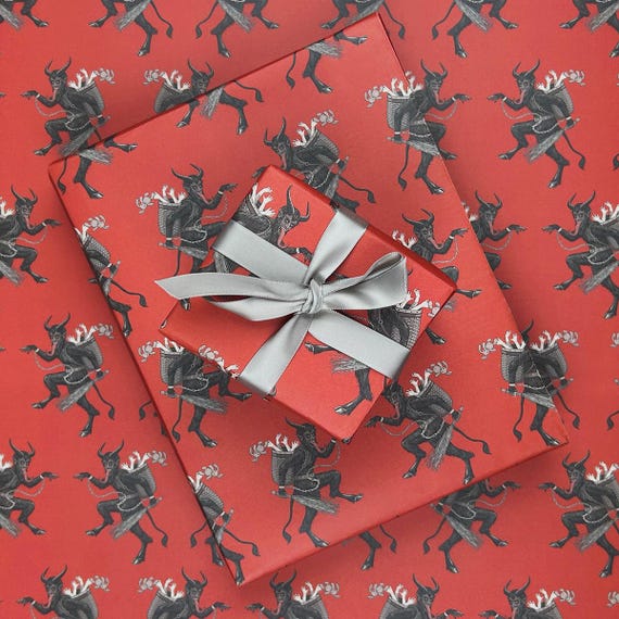 Krampus Christmas Wrapping Paper