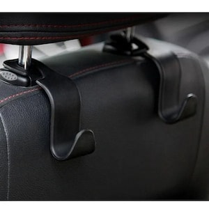 Gancho para reposacabezas de asiento de coche, paquete de 2, resistente y duradero, para bolso y monedero de coche