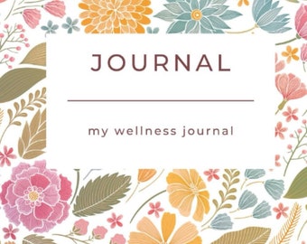 Wellness journal affirmation planner what am I grateful for notebook positivity journal habit tracker period tracker health and wellbeing