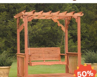 DIY Arbor Swing Plan: Outdoor Wood Trellis (PDF Plan)