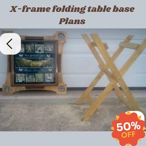 X-frame folding Table Base PLAN, downloadable