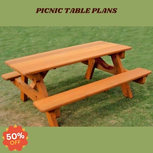 Planos de mesa de picnic: instrucciones paso a paso