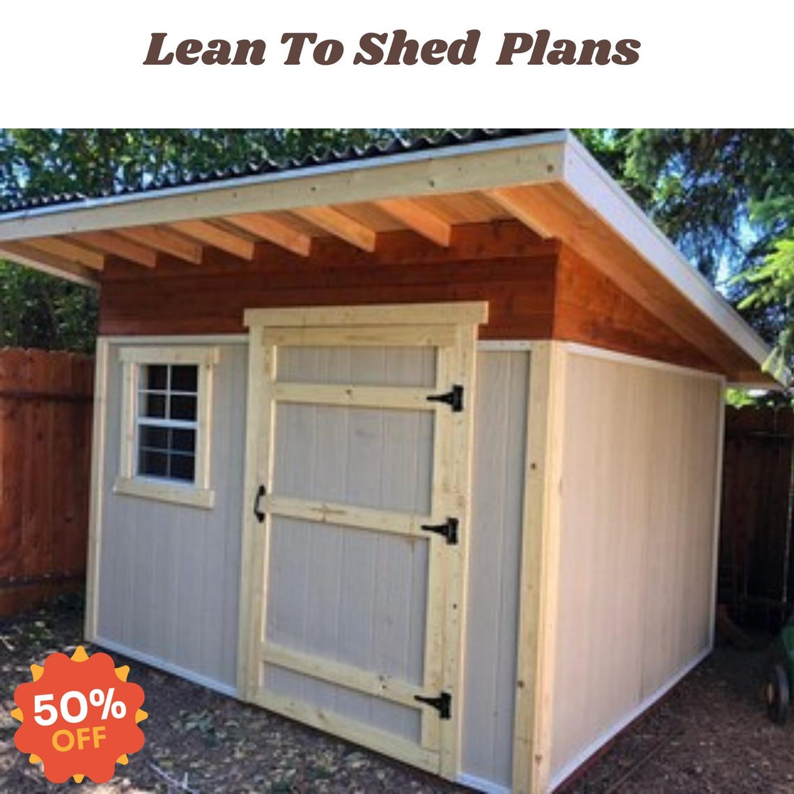 8x8 Lean to Shed Plans: DIY Woodcraft (PDF Download) Garden Furniture ...