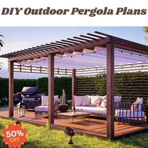 DIY Pergola Plans: Backyard Garden Trellis (PDF Download)