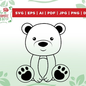 Teddy Bear svg, Bear outline svg, cute teddy bear svg, teddy svg, kids svg, Teddybear svg, Bear clipart, funny svg, vinyl prints, cricut,cnc