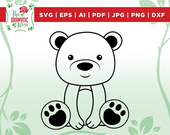 Teddy Bear svg, Bear outline svg, cute teddy bear svg, teddy svg, kids svg, Teddybear svg, Bear clipart, funny svg, vinyl prints, cricut,cnc