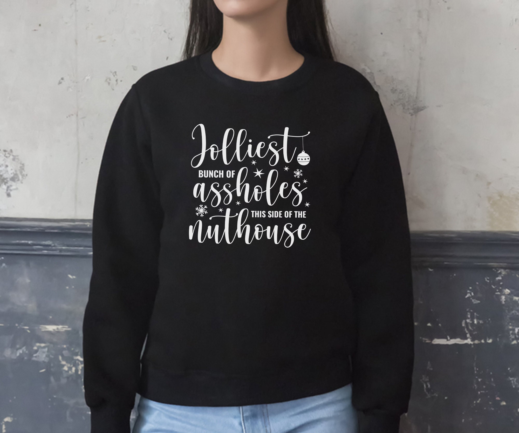 Jolliest Bunch of Assholes This Side of the Nuthouse Svg, Ugly Sweater ...