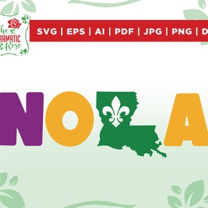 Mardi Gras SVG, Louisiana Fleur De Lis svg Nola svg, Fat Tuesday, Flag Saints, New Orleans svg, Carnival svg, Tshirt svg, Cricut Cut File