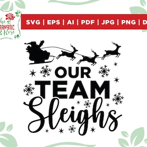 Our team staff sleighs svg, Office SVG, Christmas, santa, iron on, Our team staff sleighs matching shirt, co workers group daycare manager