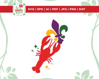 Karneval Langusten SVG, Cricut, Png, SVG, Sublimation, Happy Mardi Gras png, Langusten png, Western Mardi Gras png, Instant download
