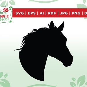Pferdekopf Svg, Pferd Svg, Pferde Svg, Pferde Svg, Pferde Svg, PferdeLiebhaber, Vektor Cut Datei für Cricut, Silhouette, Pdf, Png, Eps, Dxf, Decal, Sticker, Vinyl, Png