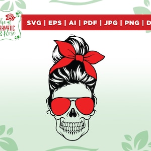 Layered Mom Skull Svg, Messy Bun Skull Svg, Momlife SVG, momlife skull svg, sugar skull svg,Printable,Silhouette,cut files,Files for cricut,