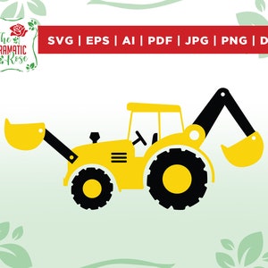 Excavator svg, construction svg, Shirt Design svg, svg, png, ai, dxf Files, For Commercial, Cricut, files Silhouette, vehicles svg, cricut