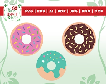 Donut SVG, Donut Layered, DXF, Dount Cut File, Doughnut, Geburtstag, Sprinkle Donut, Printable, Cricut, Silhouette, Kommerzielle Nutzung,