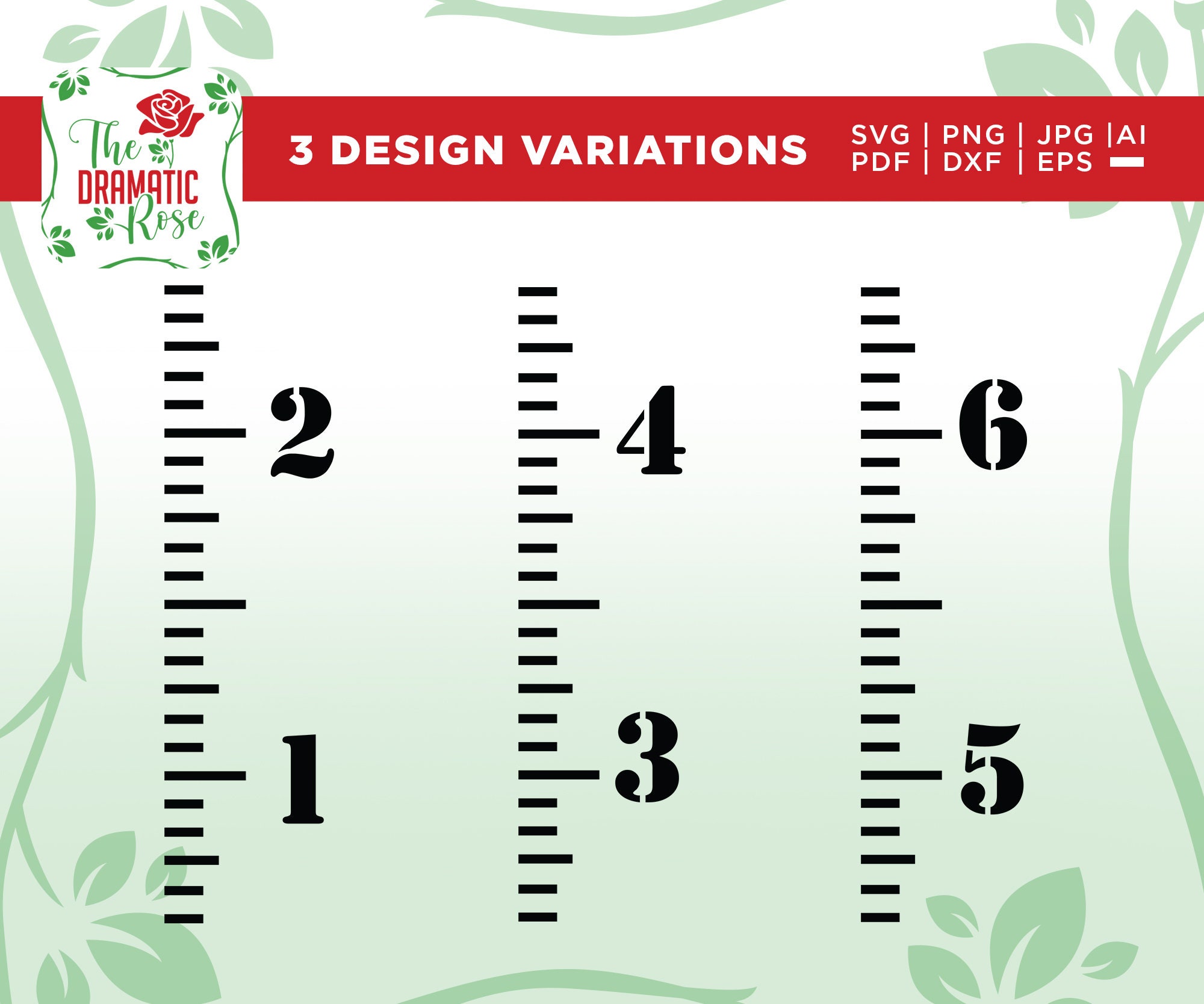 Snowy Steps Growth Chart Ruler - Birchmark Designs