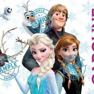 Kids 12oz Water Bottle One Click Pop Up Straw Personalized Princess, Ice Princess, Frozen Sisters & Friends