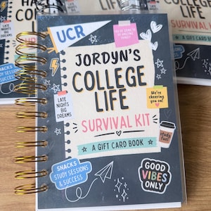 College Gift Card Book, Personalized, Personalized Gift Card Book, 20 pgs, Gift Card Book, Graduation Gift, High School Graduation Gift College Life