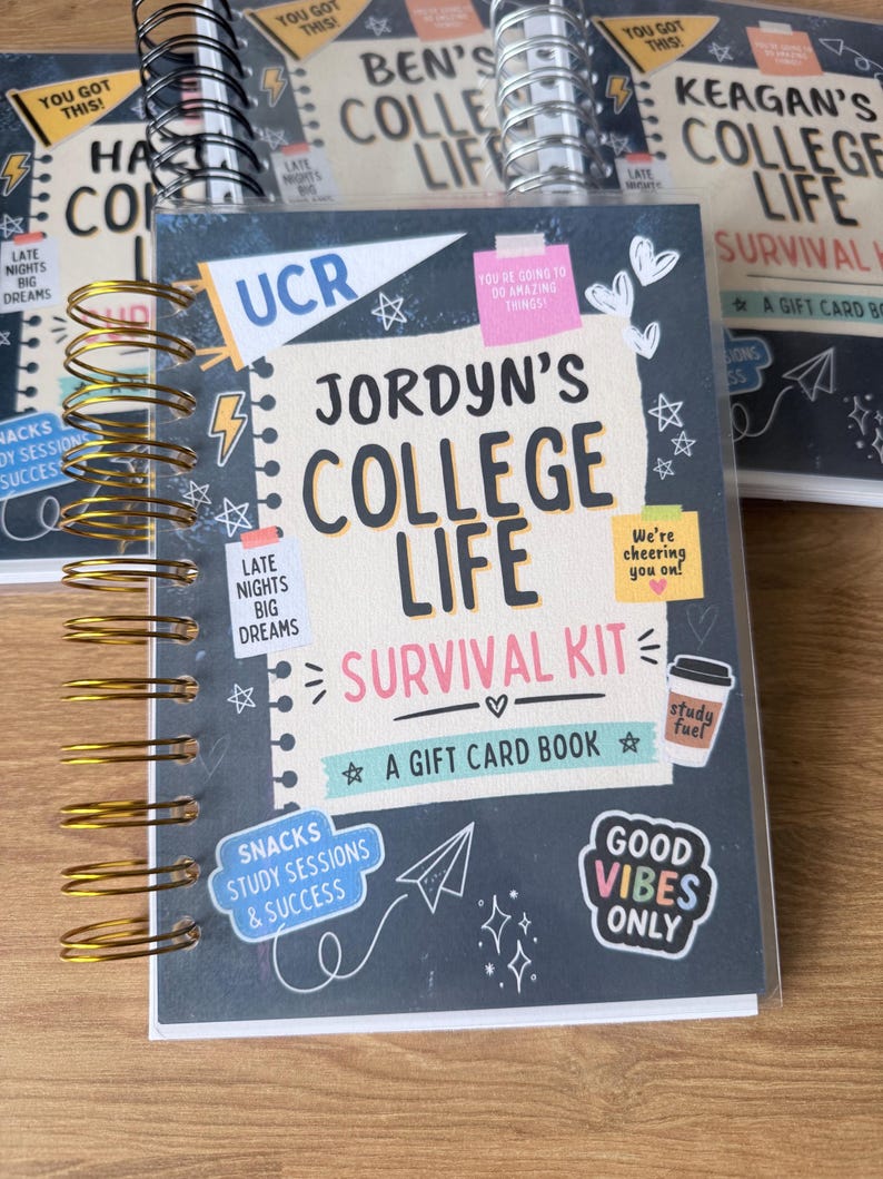 College Gift Card Book, Personalized, Personalized Gift Card Book, 20 pgs, Gift Card Book, Graduation Gift, High School Graduation Gift College Life